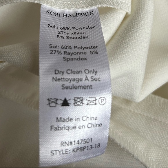 KOBI HALPERIN Deb High-waist Flared Pants In Ivory Cream White Sz 4 - Picture 11 of 12